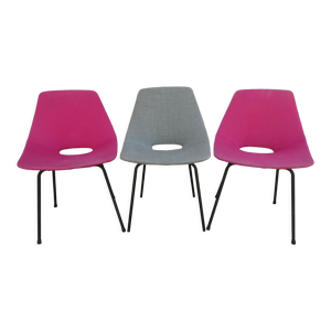 Trio de chaises tonneau - pierre guariche