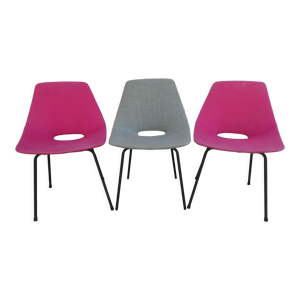 Trio de chaises tonneau de Pierre