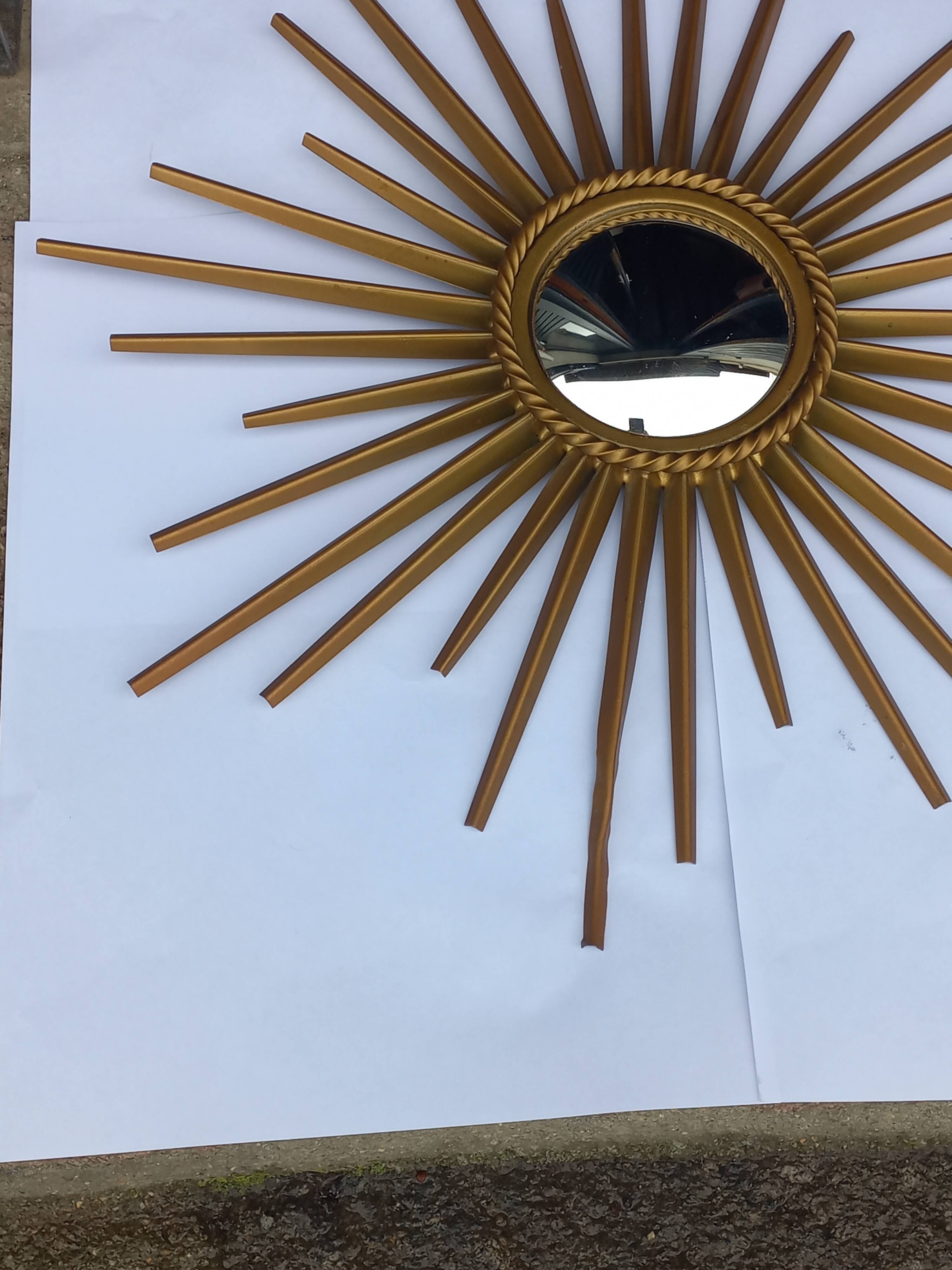 Miroir soleil sorcière bombé Chaty Vallauris