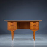 Mid-Century Teak Desk by Gunnar Nielsen for Tibergaard, Denmark, 1960s