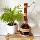 Vintage amber glass bottle scoubidou