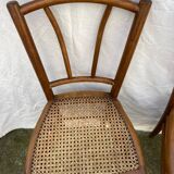 3 chaises bistrots cannées anciennes