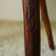 Brutalist side table made from vintage tree stump wood