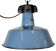 Industrial Blue Enamel Factory Lamp with Cast Iron Top, 1960s