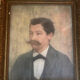 Portrait of a man with a moustache – Original 19th-century pastel – Stucco frame