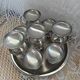 12 ice cream cups + stainless steel tray Guy Degrenne