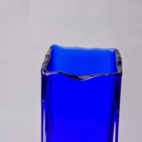 Vase sommerso by Petr hora, blue glass, Czech Republic, 1970