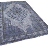 Hand-knotted rustic anatolian 1980s 174 cm x 280 cm grey carpet