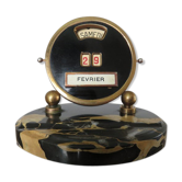 Calendrier perpétuel " Mistral " art deco marbre et laiton années 30 40