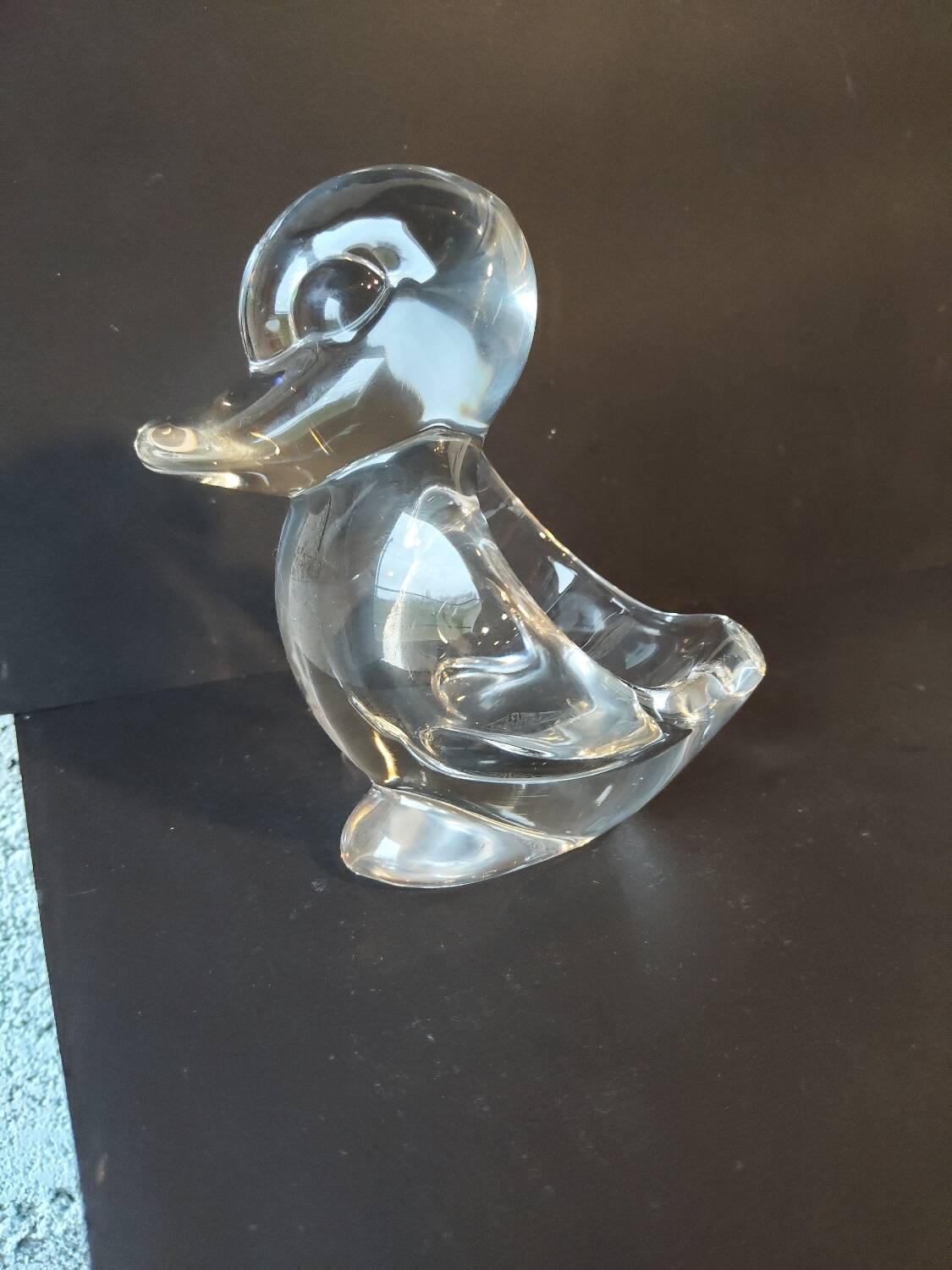 Crystal duck catchall signed – Cristal de Vannes