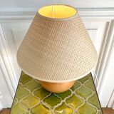 Blond wood ball lamp