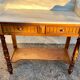 Antique white marble dressing table with drawer