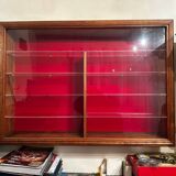 Wall display case for Collection - Wood and Plexiglass D 18 cm / W 106 cm / H 7 cm
