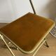 Vintage chaisor folding chair in gold yellow velvet