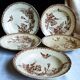 Antique deep plates from the late 19th century, old French crockery.