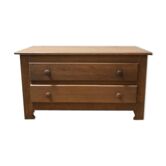 Low oak chest of drawers