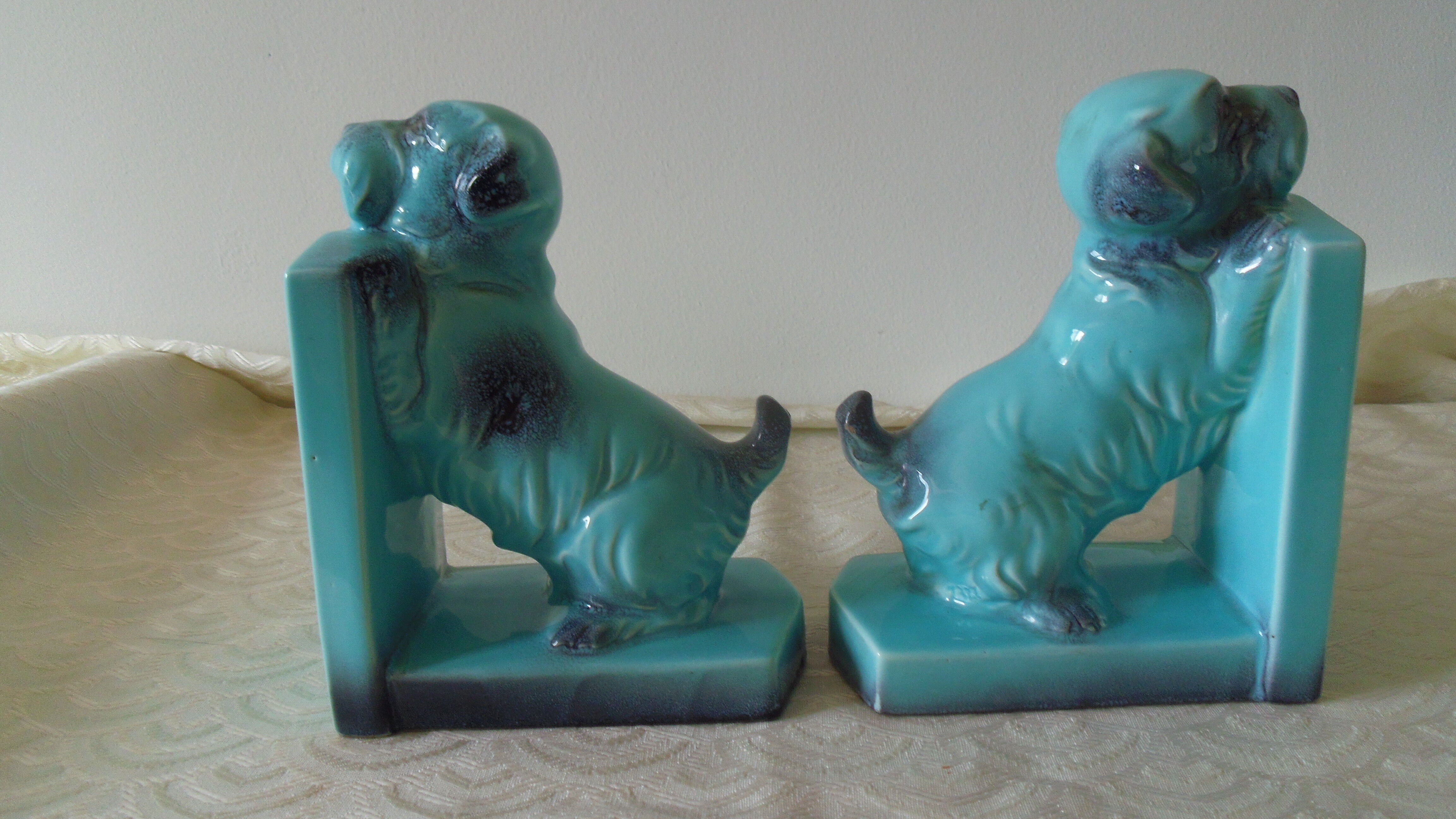 Pair of earthenware bookends