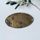 Brass plate inscription "toilet"