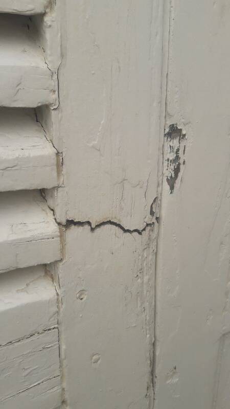 Shutters 4 leaves H148xW245cm (2) antique oak louvres pair 2