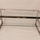 1980s coffee table with a double chrome metal top.