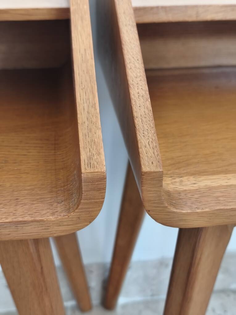 Compass leg bedside tables