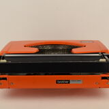 Typewriter brother 210 orange 1975