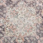 7x10 Vintage Salmon Pink Classic Madallion Turkish Rug, 219x314Cm