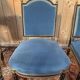 Set of 4 Napoleon III chairs in black and gold.