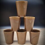 Set 6 cups Digoin stoneware