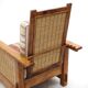 Set of South African colonial armchairs in wood and straw, 1980s.