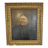 Oil painting on canvas – Portrait of a woman with glasses – 18th century