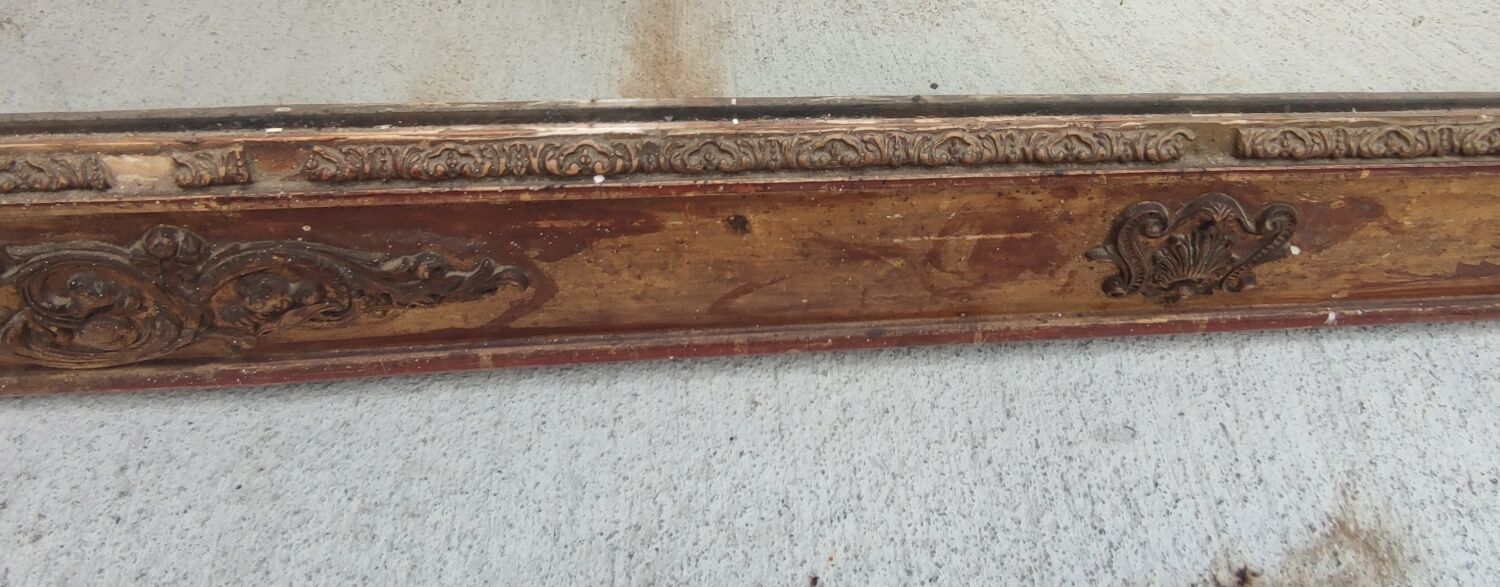 Old large gilded mirror
