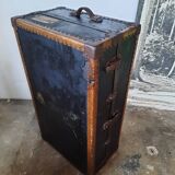Old cabin trunk, suitcase. height 103cm