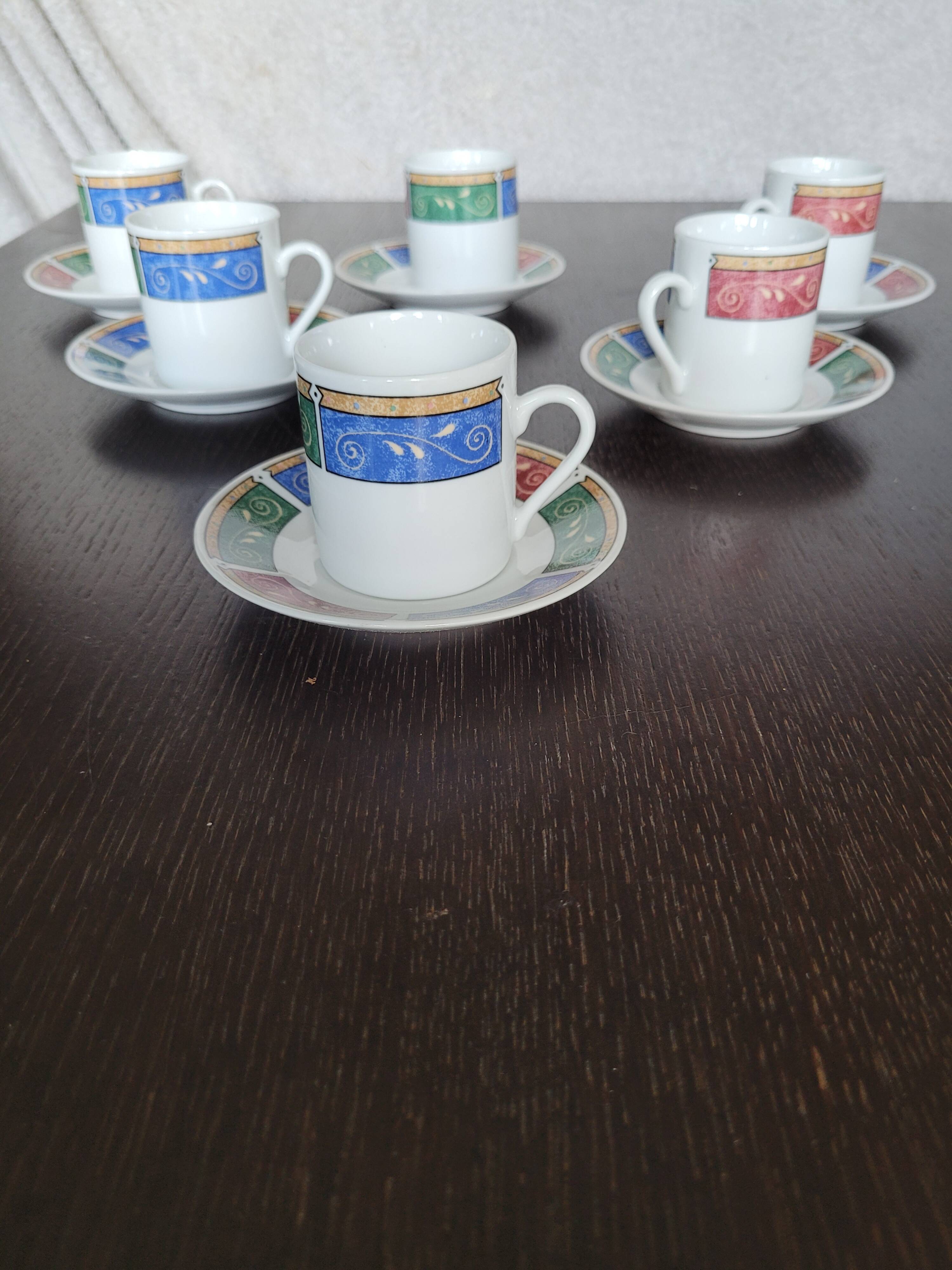 6 coffee cups with saucer