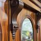 Victorian mahogany dressing wardrobe from the 19th century.