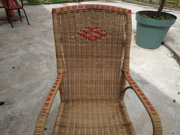 Vintage rattan armchair