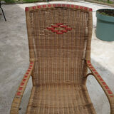 Vintage rattan armchair