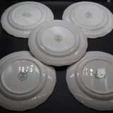 5 assiettes plate motif rouge English Landscape
