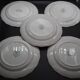 5 red English Landscape pattern dinner plates