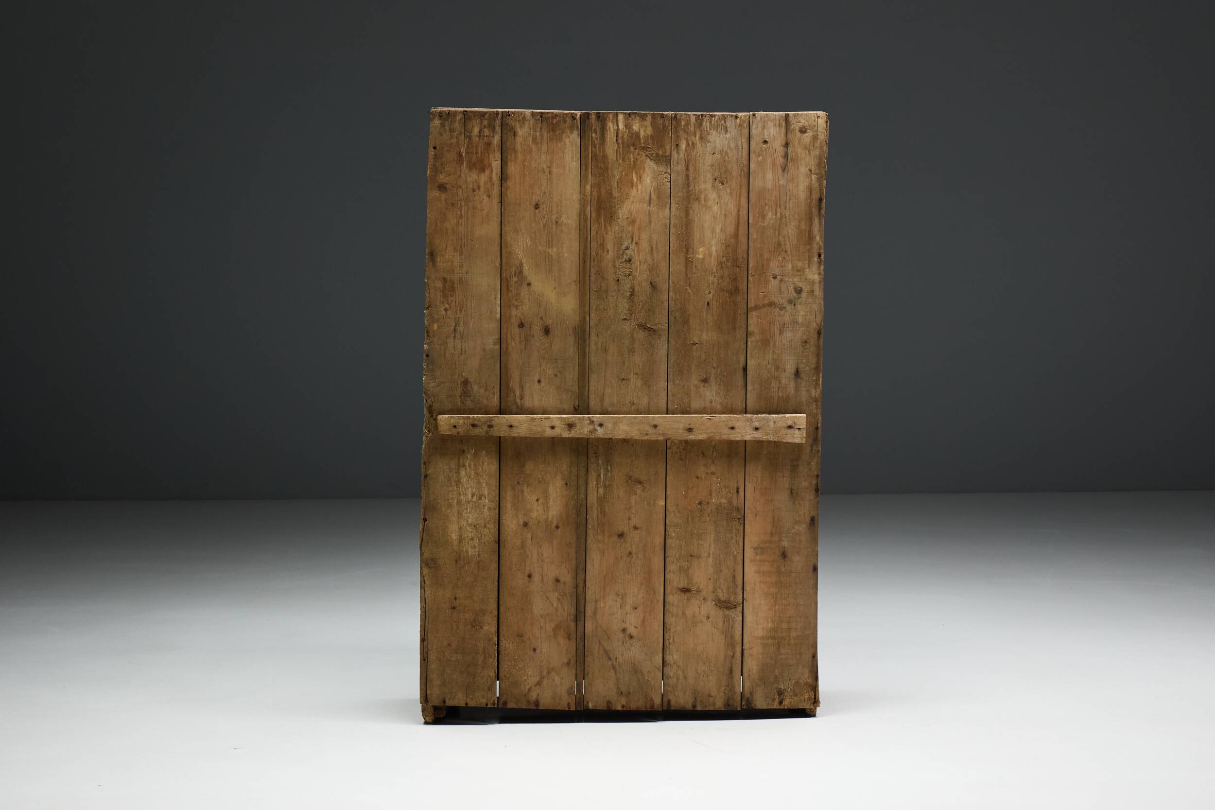 Rustic folk art cabinet, France, 19th century