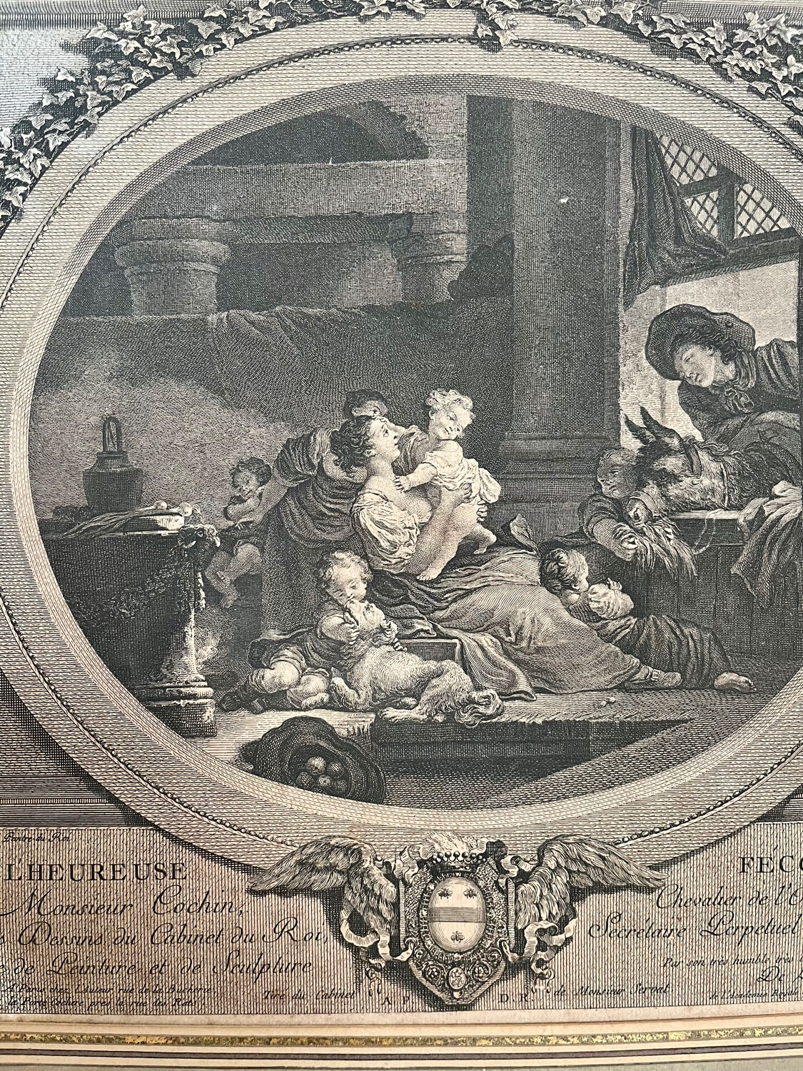 Print of Happy fertility according to Fragonard