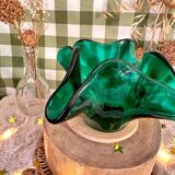 Green glass cup with original shape