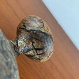 Vintage German brutalist studio mushroom vase by Gerhard Liebenthron, 1970s.