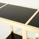 Italian console brass black opaline glass 1970s