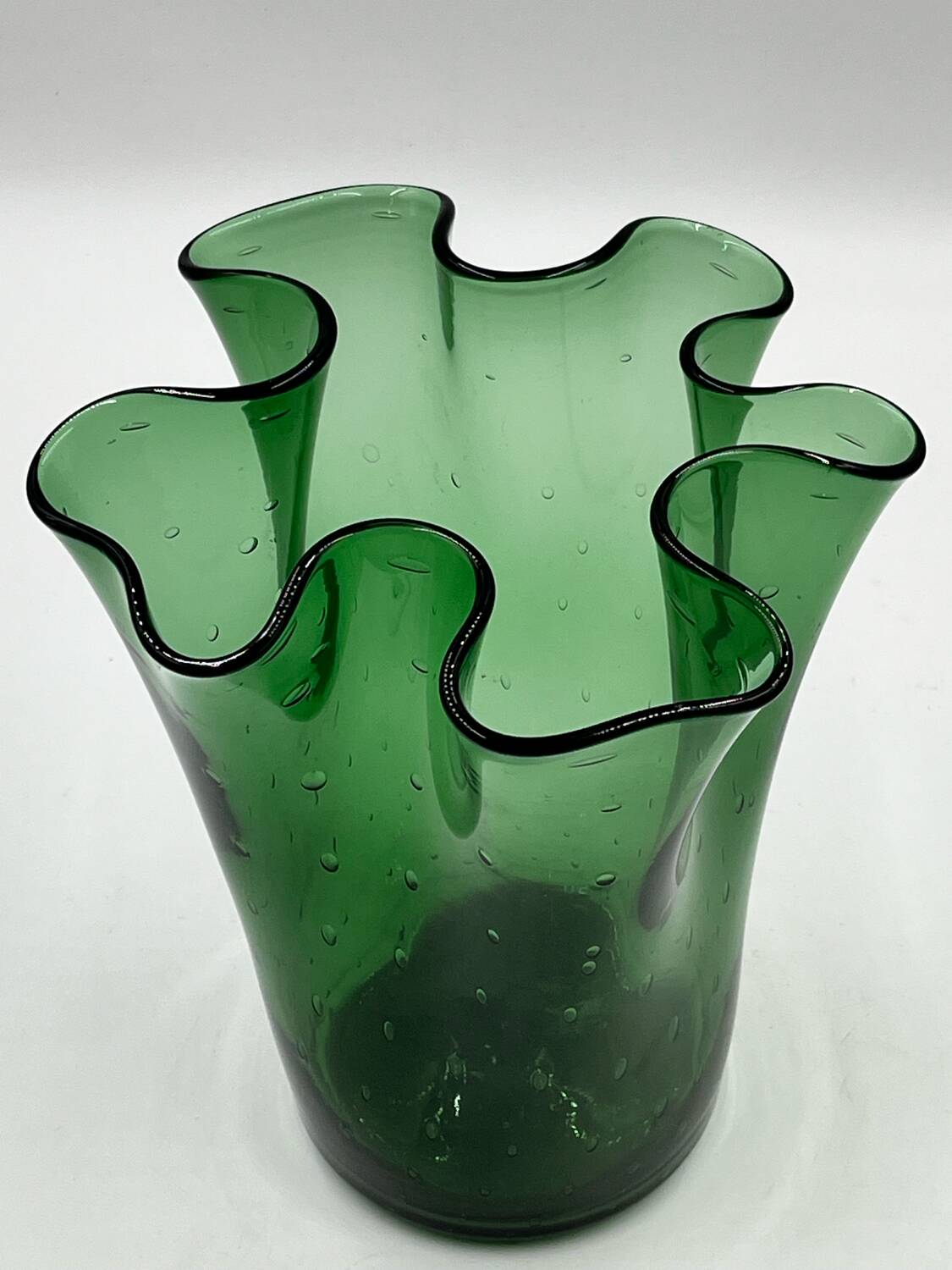 Empoli glass handkerchief vase