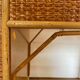 Vintage rattan and woven wicker desk with 4 drawers – Centrepiece – Style