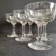 Lot de 6 coupes à champagne, Napoléon III, 1/2 cristal soufflé et taillé