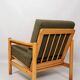 Scandinavian armchair green olive mid century modern design 1960