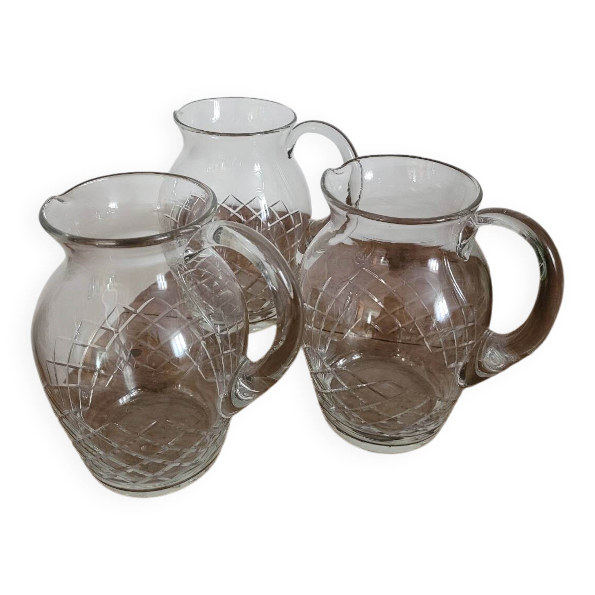 Chiseled/cut crystal pitcher