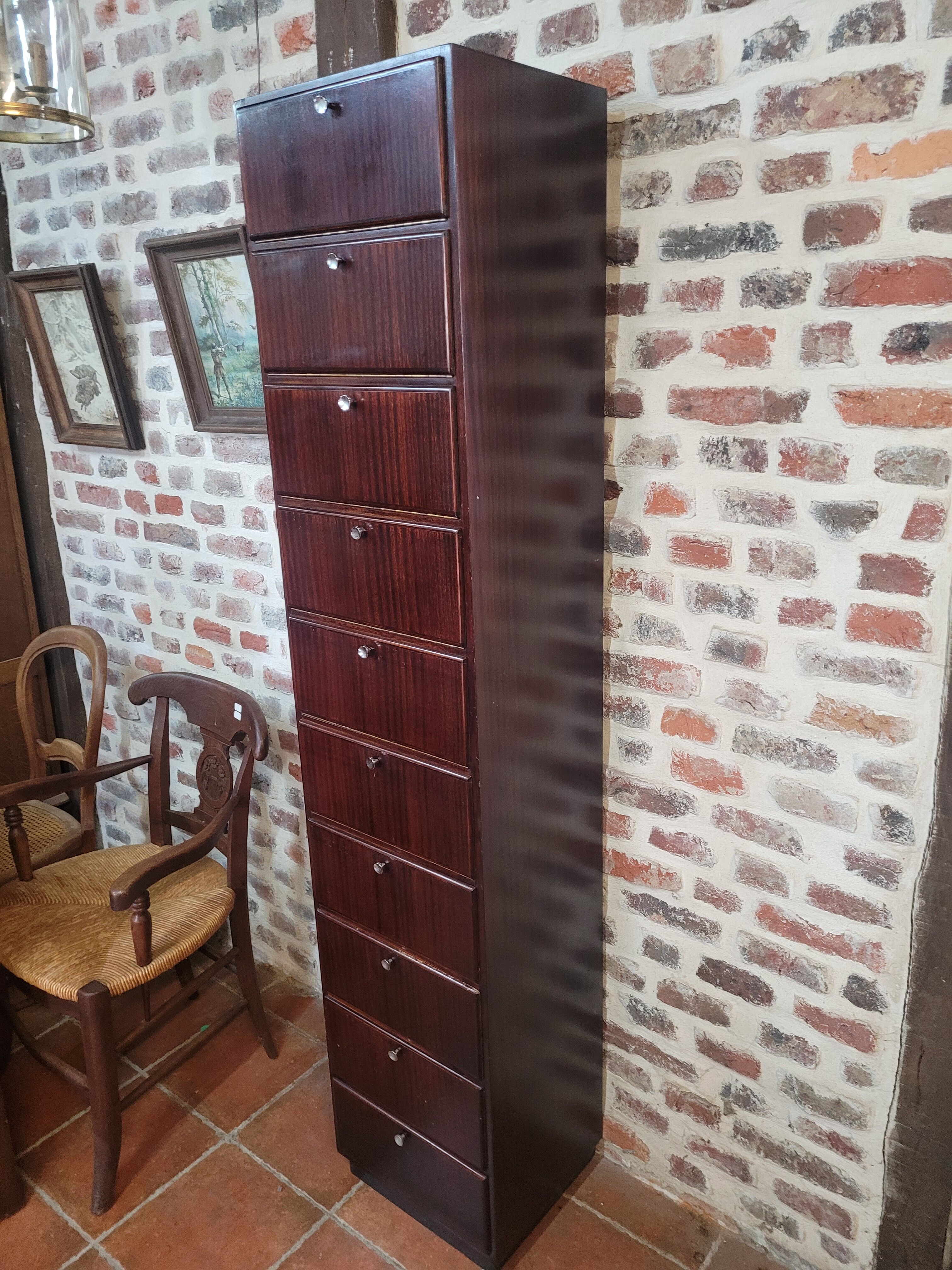 Meuble de métier à clapets en palissandre des années 60